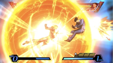 Full screen attacks like this are common in Marvel Vs. Capcom.