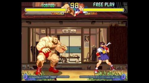 I'm happy Street Fighter V remade a bunch of these stages, but their new lighting often isn't as flattering as it was on the old stages. Sakura's house is now completely covered in intense pinks, purples and reds. Ryu's classic SF2 stage suffered a similar fate. Maybe only I give a shit about these shifts in color, but personally the very saturated colors and low contrast with shadows make my eyes water. 