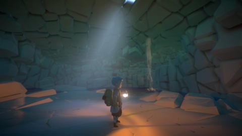 You start in this little cave. The lighting system is nice.