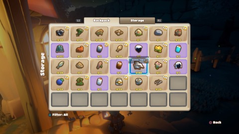 Inventory management is a major part of Yonder. Every item has a price associated with it even though there isn't any currency. I don't know, man. I'm a stranger here myself.