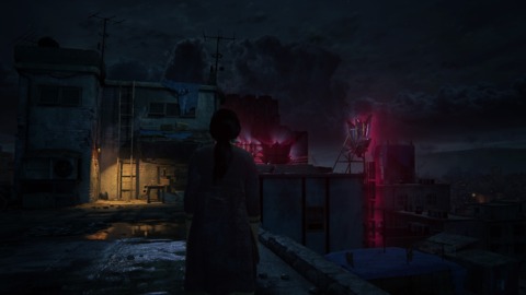 The beginning of the game has a dark cyberpunkish look at times, but it doesn't stick around