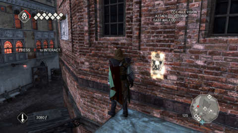 AC2 has a notoriety system where guards get more aggressive if you're notorious. In theory this is a cool way to let you manage threat. In practice it means you spend a lot of time ripping wanted posters off of the wall. 