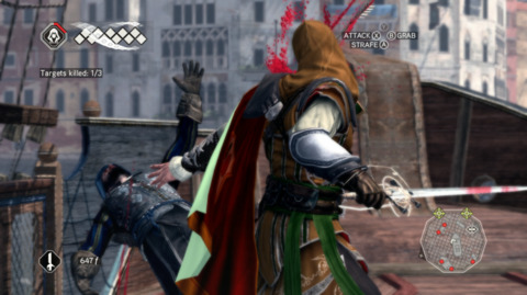 Combat still has dynamic kill animations. Ezio is even deadlier with a blade than Altair was. 
