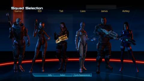 Squad selection is disappointing after the incredible party members of Mass Effect 2