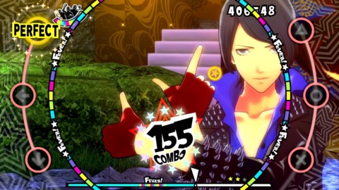 Yusuke performing inside Madarame's palace, one of the many dance stages in the game.