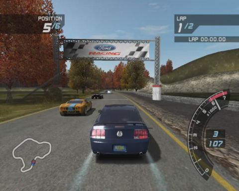 The beginning of a typical race, with successfully 'rev' boost.