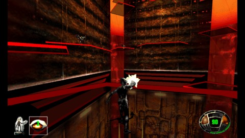 Despite being the team's first foray into 3D gameplay, MDK's action flows much more smoothly than Earthworm Jim's.