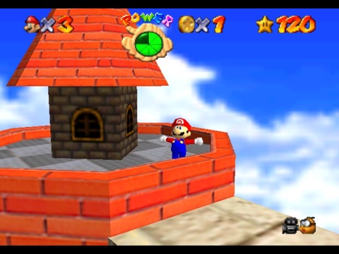 Mario breathes in the rarefied air.