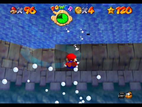 The N64 would see a lot of success with the concept of awkwardly navigating red-and-blue-clad heroes through rings.