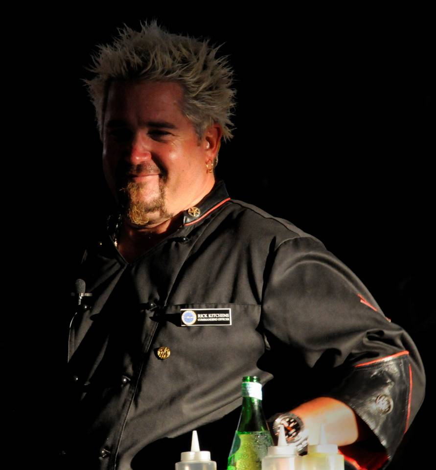 This is Guy Fieri, and he always makes me smile, for all the wrong reasons.
