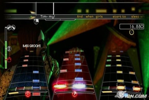 Play online with  3 other friends Guitar, Drums, Bass, and Vocals.