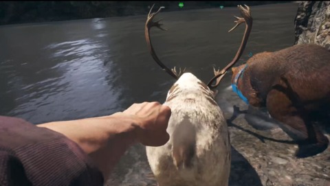 Sometimes you and your pet bear have to go butt-punch a caribou.