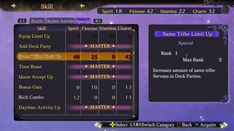Fulfilling quests will also give various stat points that can be spent on gaining skills to either complete more quests or to boost Arnice's combat abilities.
