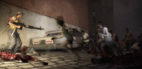    Left 4 Dead 2 is a game about zombies. Also, EA Partners published it.       