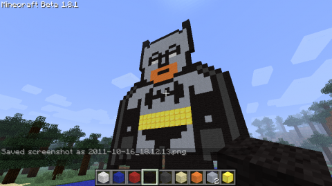 There are few things more terrifying than a giant, pixelated version of Batman. Tremble, mortals.