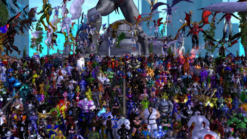 Huge gatherings of players assembled in-game to protest it's shutdown.  Unfortunately, it wasn't enough.