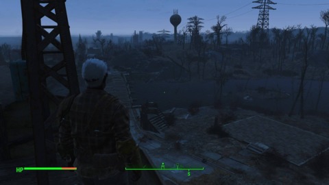 Overlooking the wasteland