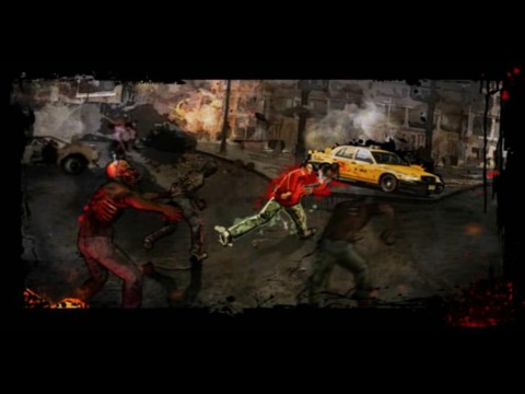 The protagonist running for his car in the opening cut-scene