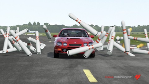 The Top Gear test track offers some quick bowling events.