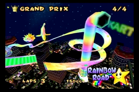 The final course of the series, Rainbow Road.