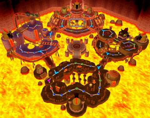 A roller coaster located in Bowser's Enchanted Inferno!