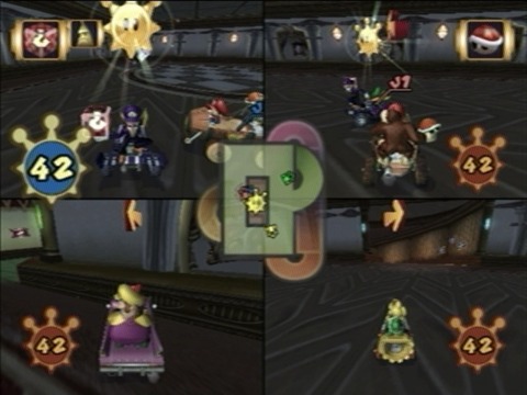 Luigi's Mansion as a battle arena in Mario Kart: Double Dash!!