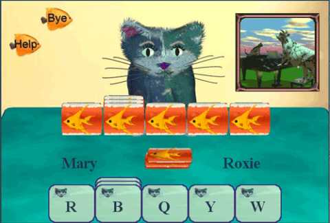  A screenshot from LatticeWorks'  game Roxies  Reading Fish. 