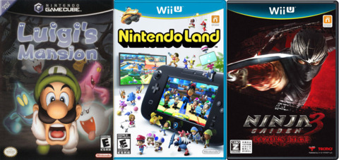 GCN (left) & Wii U (NA middle; JP right) case comparison