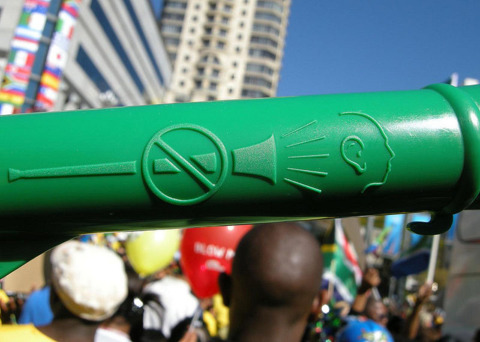 A Vuvuzela with a health warning