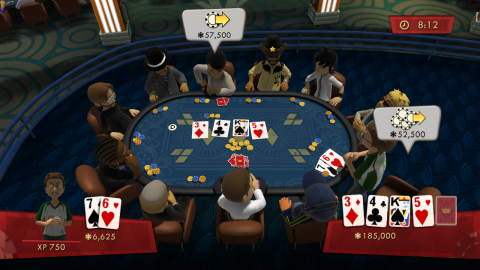 Avatars playing poker.