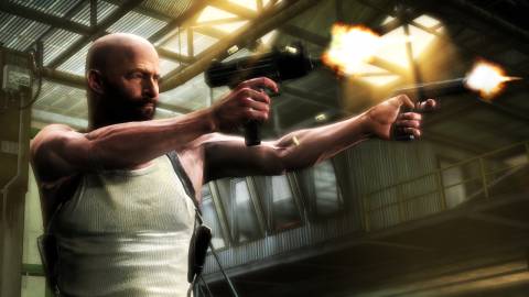 Max can carry up to three weapons, such as two pistols and a shotgun.