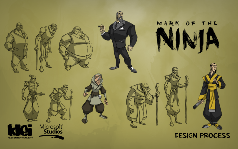 All of the characters in Mark of the Ninja changed shape, size, and form over development.