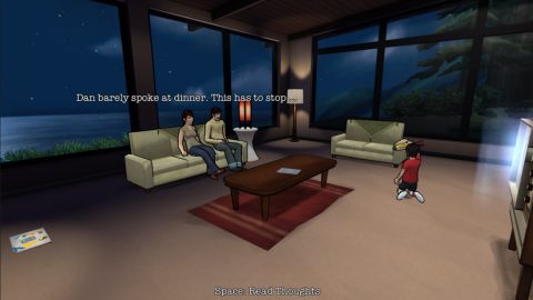 The Novelist is full of quiet moments, where the player is focused on observation and reflection on the family.