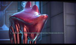 An alien that can't hold a gun. Mass Effect needed more of these.