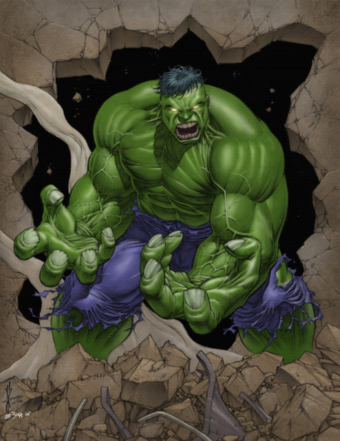 The Hulk's default method for entering a room
