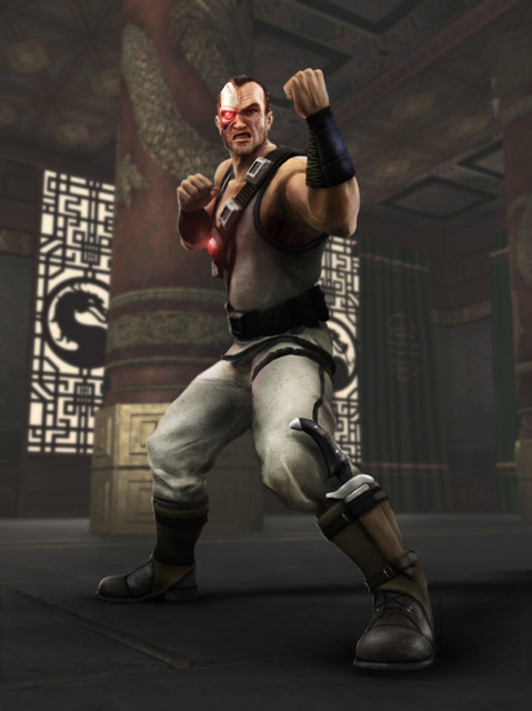 Kano, Sonya's nemesis as he appeared in Mortal Kombat: Shaolin Monks
