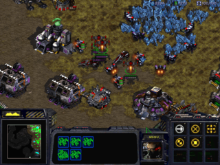 An in-game screenshot of StarCraft