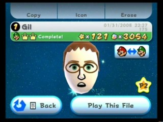 That's a me with 121 stars as Luigi.