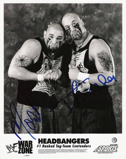 WWF's The Headbangers Autograph