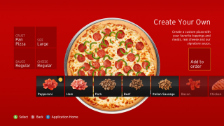 Ordering pizza with Kinect.