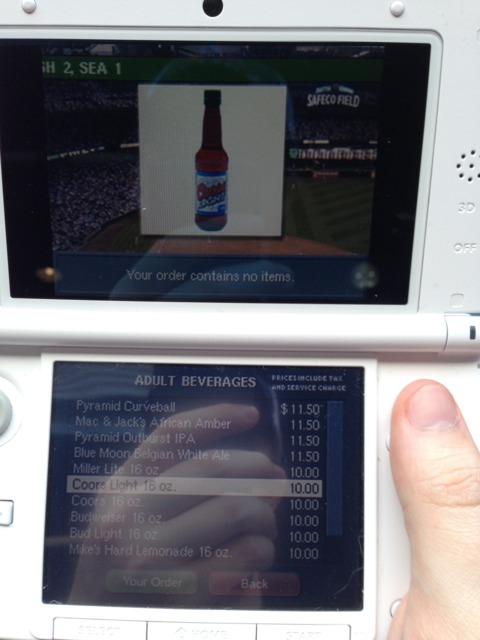 Ordering alcohol through a Nintendo system is somewhat strange.