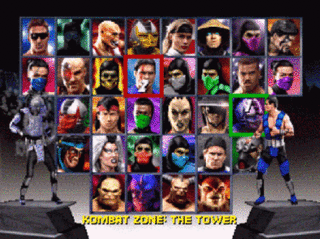 The Character Select Screen from the PlayStation, PC, and Sega Saturn versions.