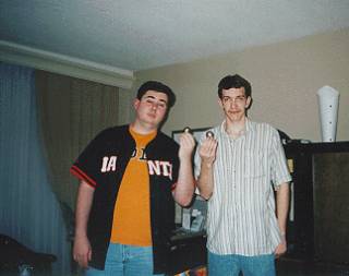 You can't see it, but me and this dude are holding ALWAYS BET ON DUKE poker chips. Also, this was taken at E3 in 1998. Yeah. 1998.