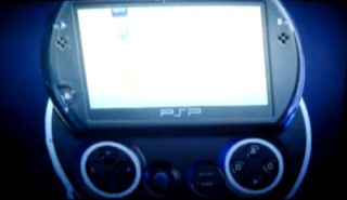 A blurry shot of the new PSP hardware.