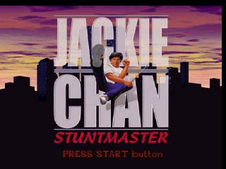 The start screen for Jackie Chan Stuntmaster (2000)