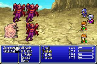 Fantasy IV's Battle System - Actions Occur Only When The ATB Gauge Is Filled