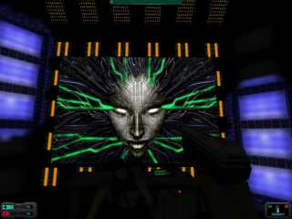 SHODAN reveals herself to the player in System Shock 2