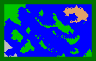 The ocean map at the beginning of the game