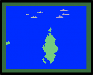 The Game Room version of Sea Battle. Note the similar colors of the ships.