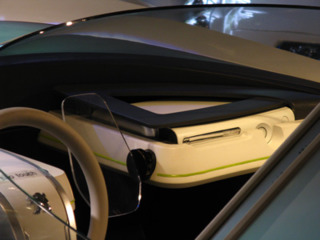 A closeup of the dashboard.